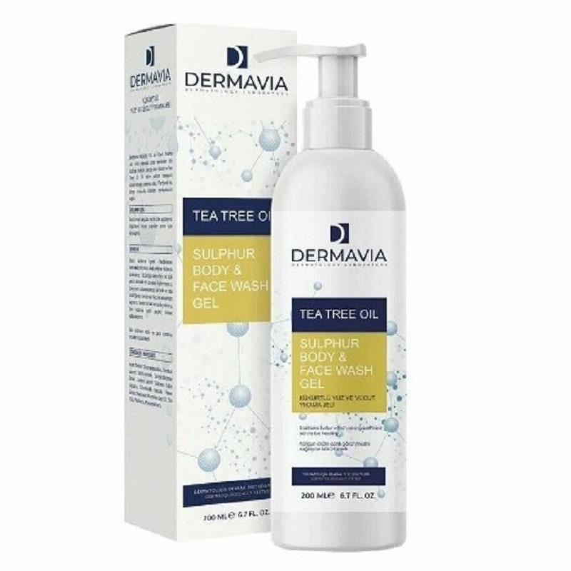 Dermavia Dermavia Kükürtlü Yüz ve Vücut Yıkama Jeli 200 ml