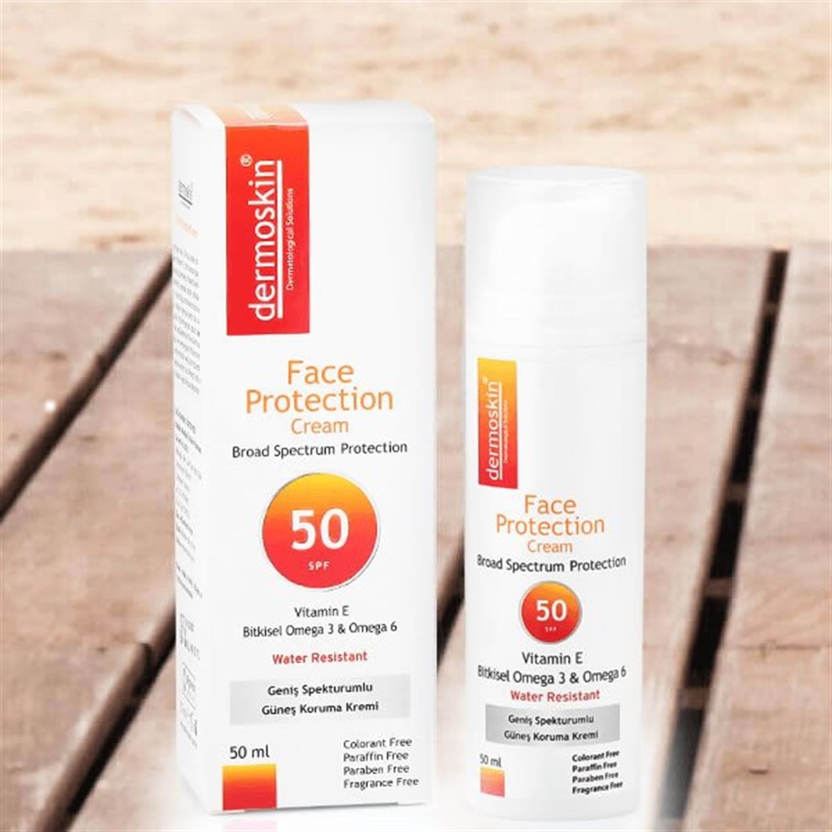Dermoskin Dermoskin Face Protection Vitamin-E Güneş Koruyucu Krem SPF50 50 ml