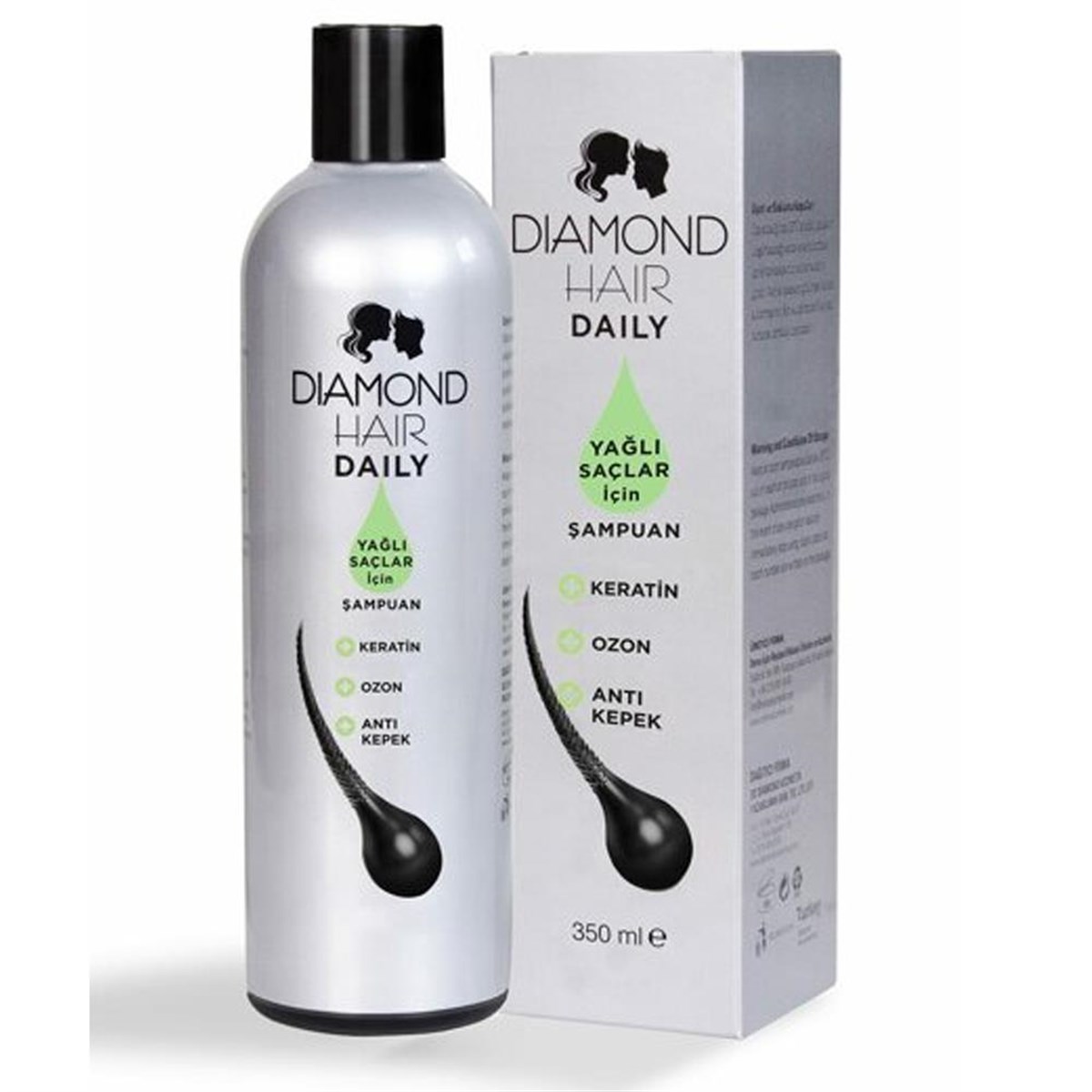 Diamond Hair Daily Yağlı Saçlar için Şampuan 350ml
