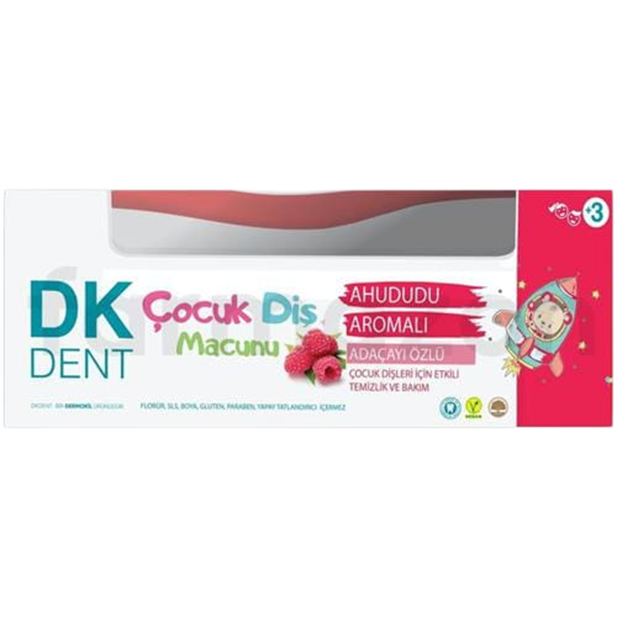 DK Dent DK Dent 7 Ahududu Çocuk Diş Macunu 75 ml - Diş Fırçası Hediyeli