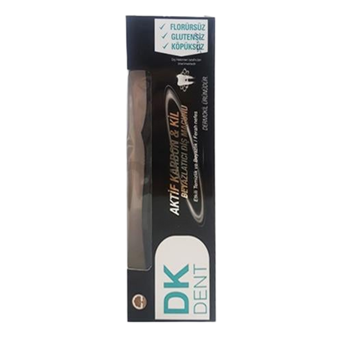 DK Dent DK Dent Diş Macunu Aktif Karbon ve Beyazlatıcı 75 ml + Diş Fırçası Hediyeli
