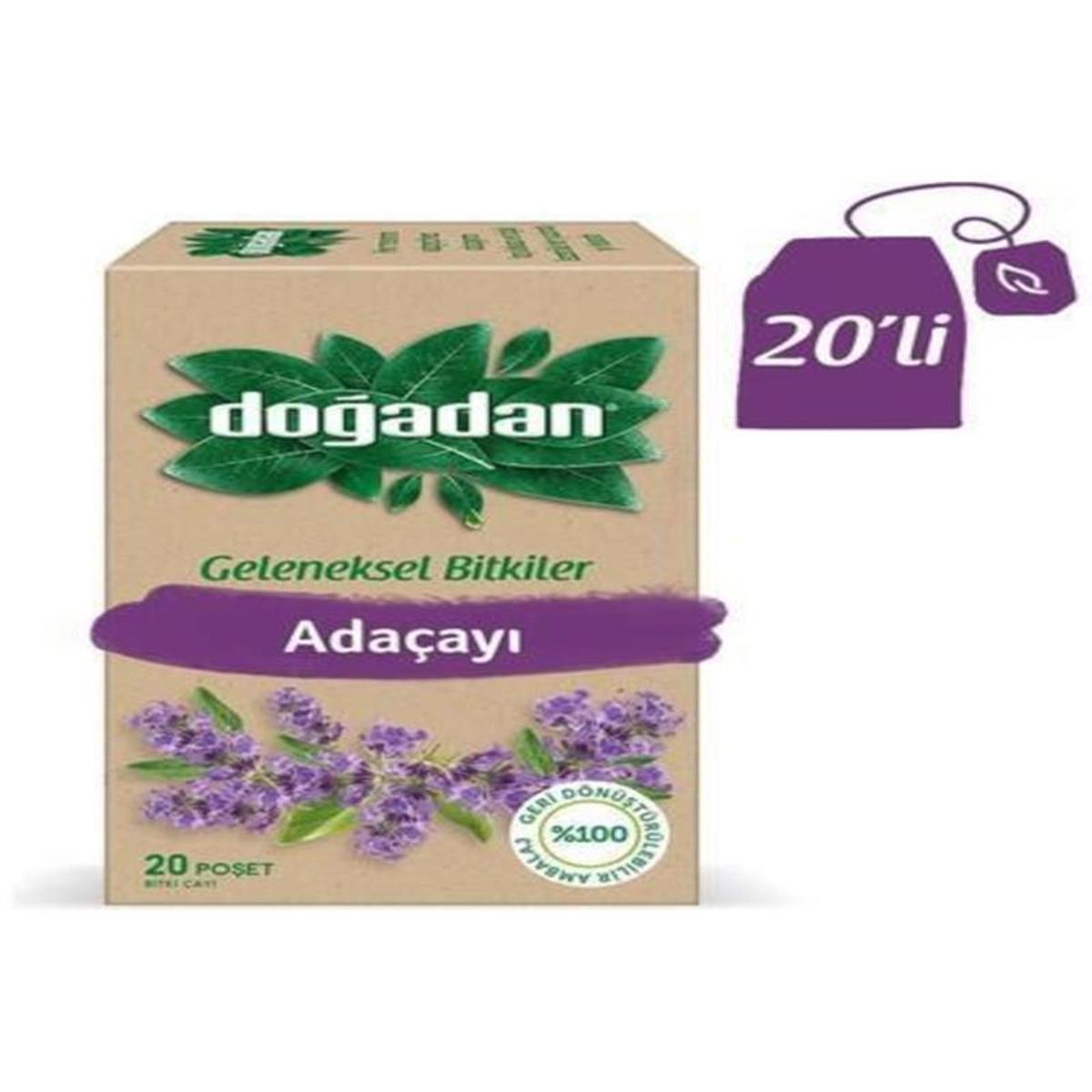 Doğadan Doğadan Adaçayı Bardak Poşet 20'li