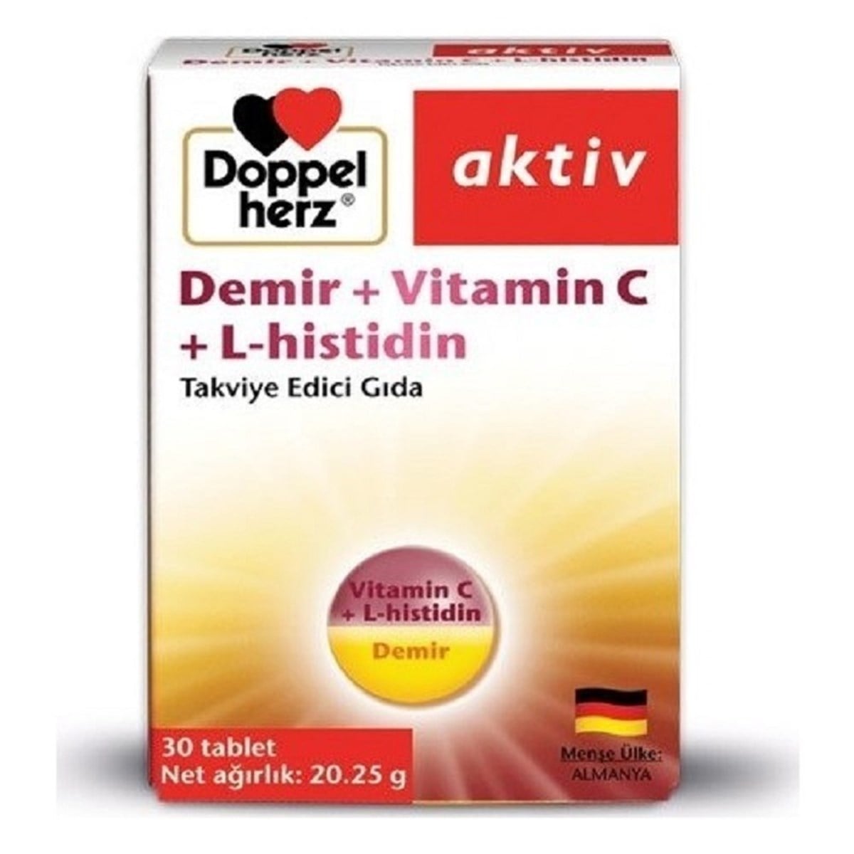 Doppelherz Doppelherz Demir + Vitamin C + L-Histidin 30 Tablet