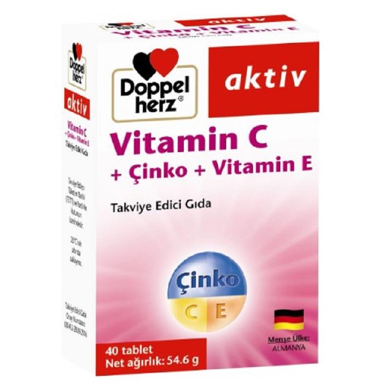 Doppelherz Doppelherz Vitamin C + Çinko + Vitamin E 40 Tablet