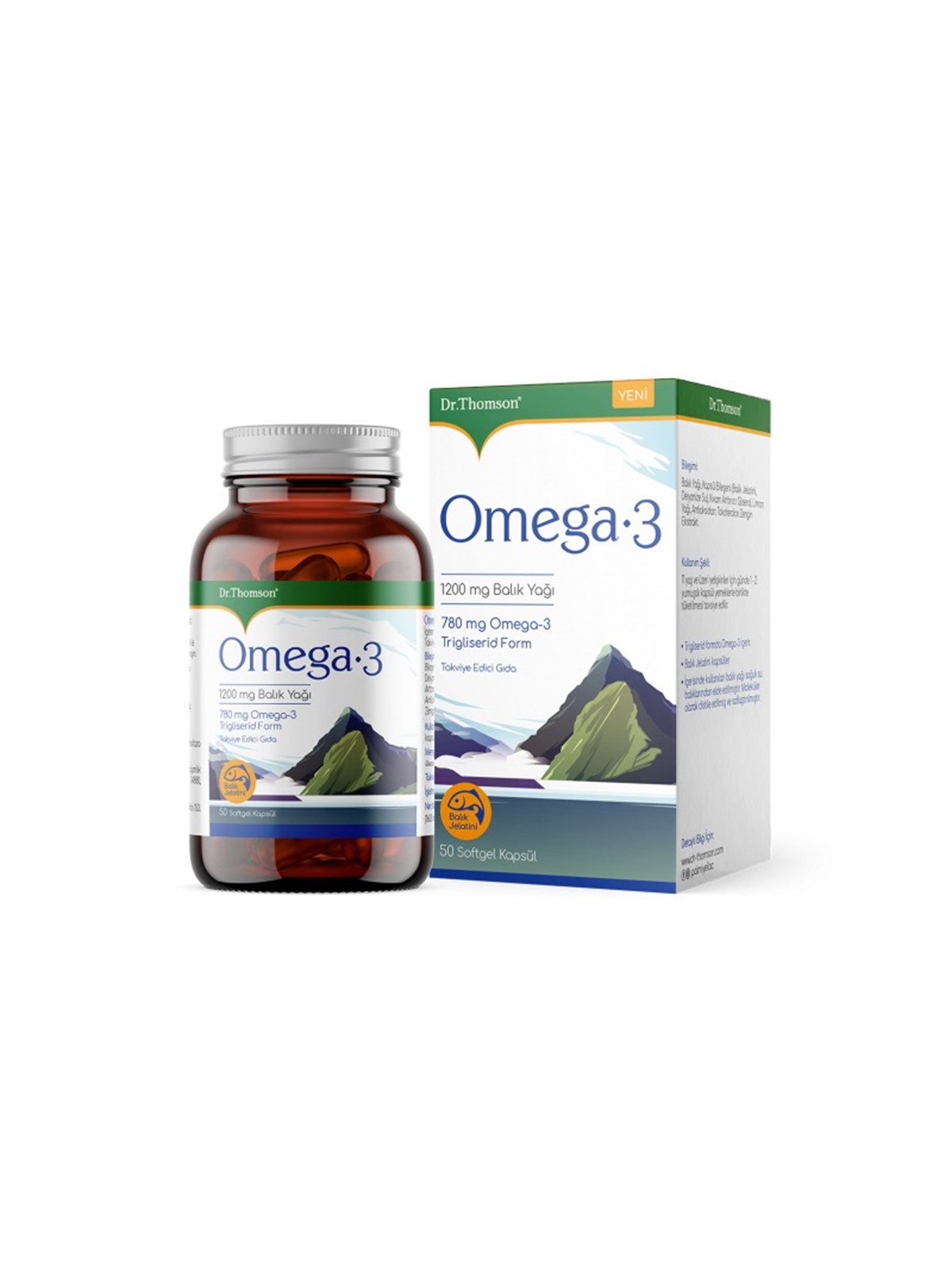 DR Dr. Thomson Omega-3 1200 mg Balık Yağı 50 Kapsül