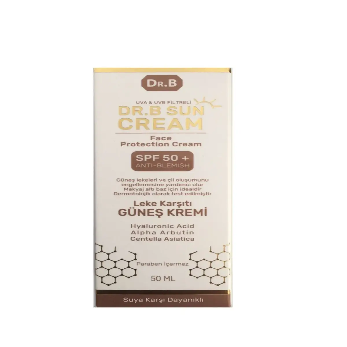 Dr. Clinic Dr. B Sun Cream Leke Karşıtı SPF 50+ Güneş Kremi 50 ml