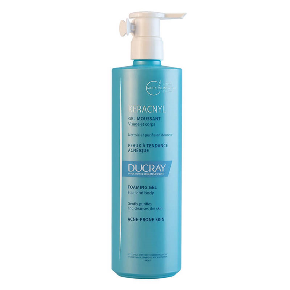 Ducray Ducray Keracnyl Gel Moussant 400 ml - Yağlı ve Akneli Ciltler için Yüz Temizleme Jeli