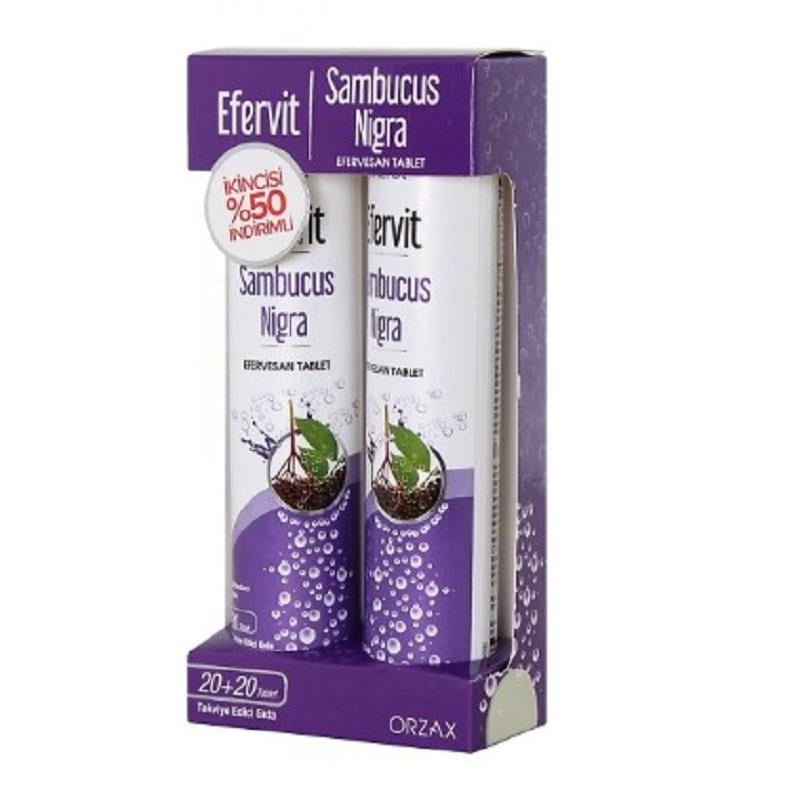 Efervit Efervit Sambucus Nigra İkili Tablet 20+20 - İkincisi %50 İndirimli