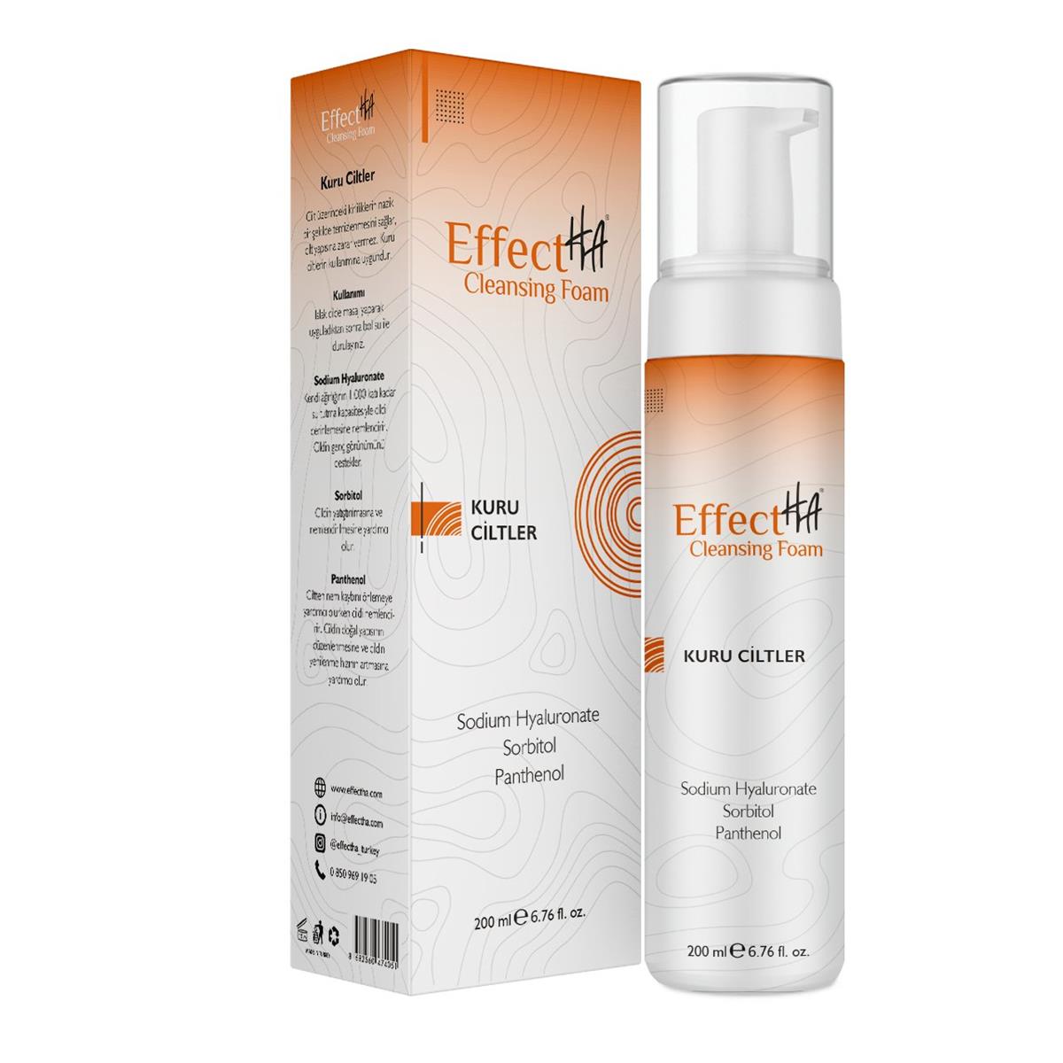 Effectha Effectha Kuru Ciltler Yüz Temizleme Köpüğü 200 ml