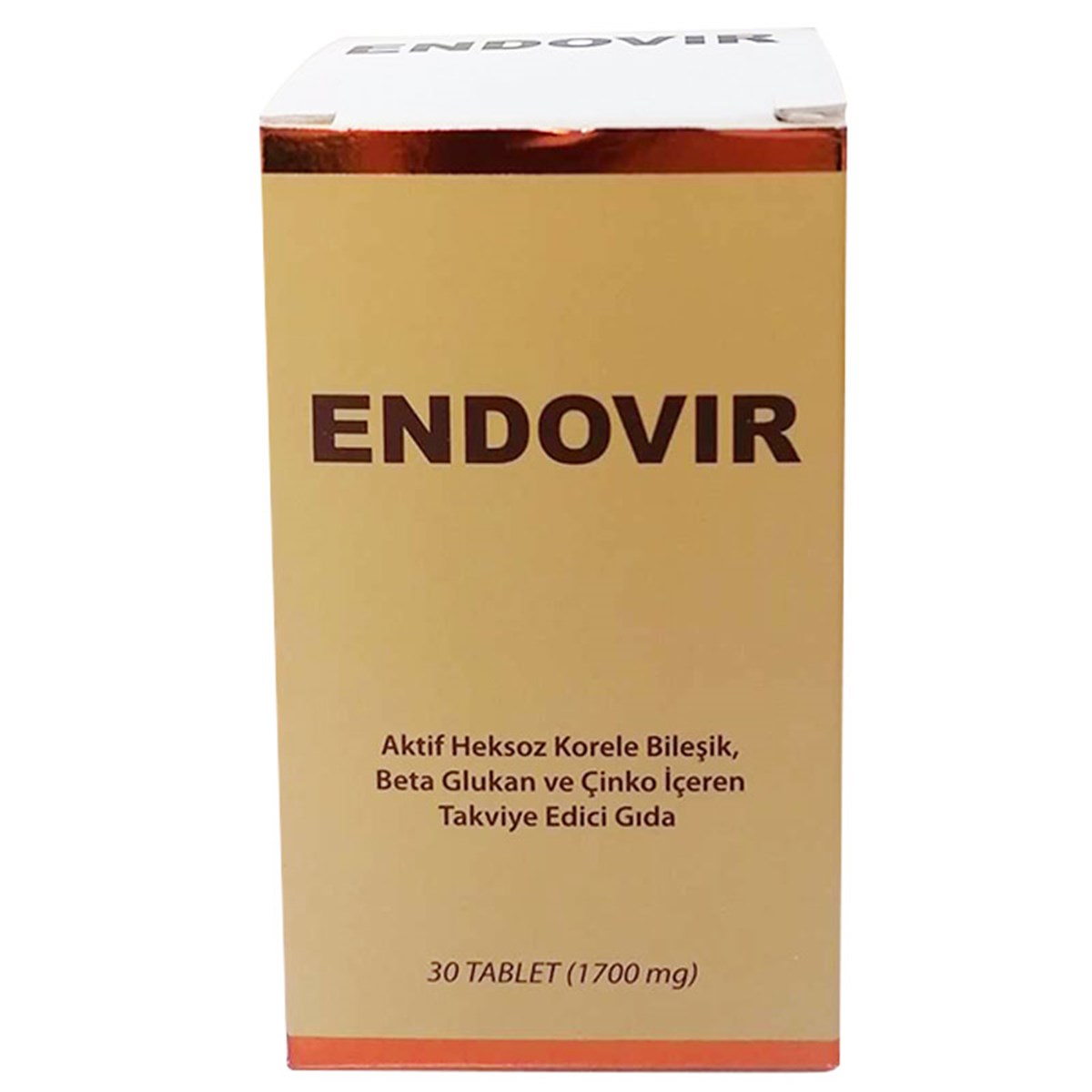 ENDOVİR Endovir Aktif Heksoz Korele Bileşik Betaglukoan ve Çinko 1700 mg 30 Tablet