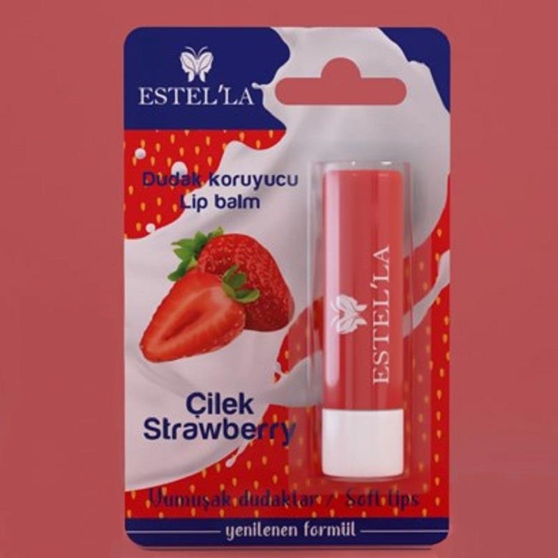 Estel'la Estel'la Yetişkin Dudak Koruyucu Lip Balm Çilek
