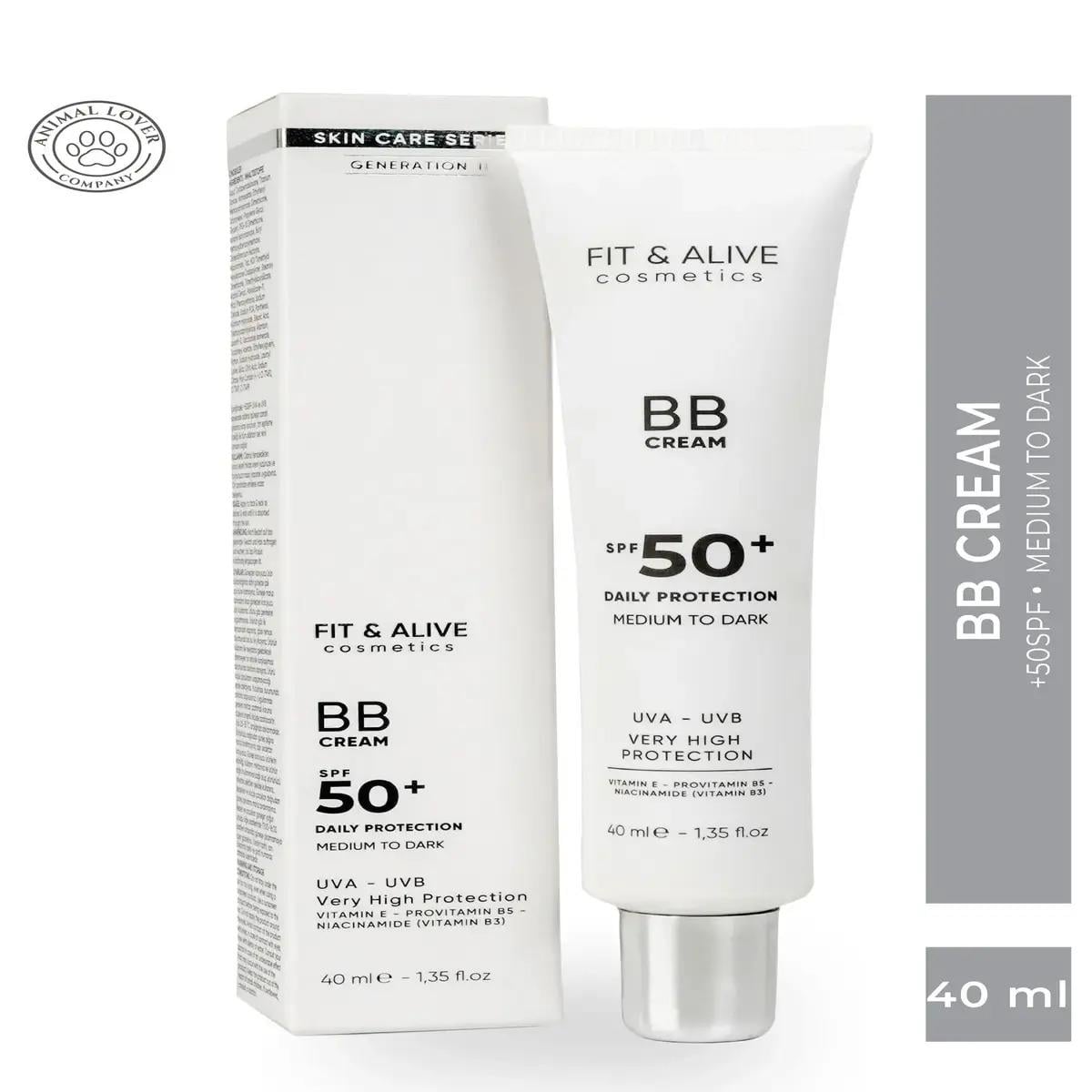Fit & Alive Fit & Alive BB Krem SPF50+ Medium To Dark 40 ml