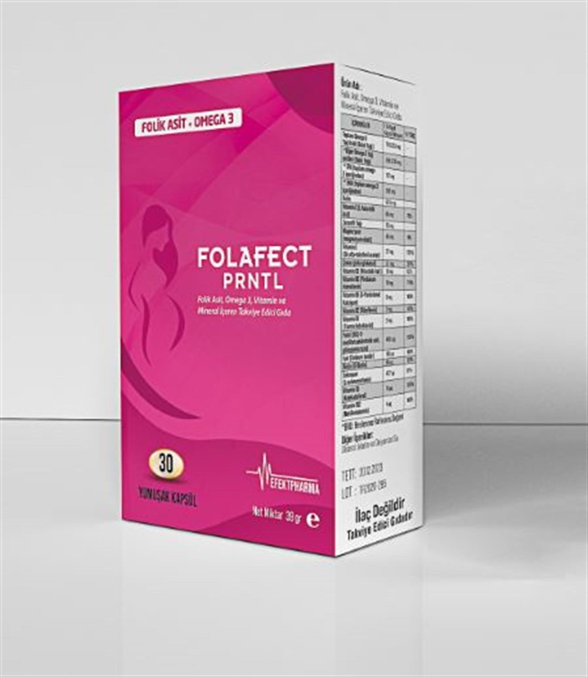 Folafect Folafect PRNTL Folik Asit Omega 3 İçerikli Yumuşak Kapsül 30'lu