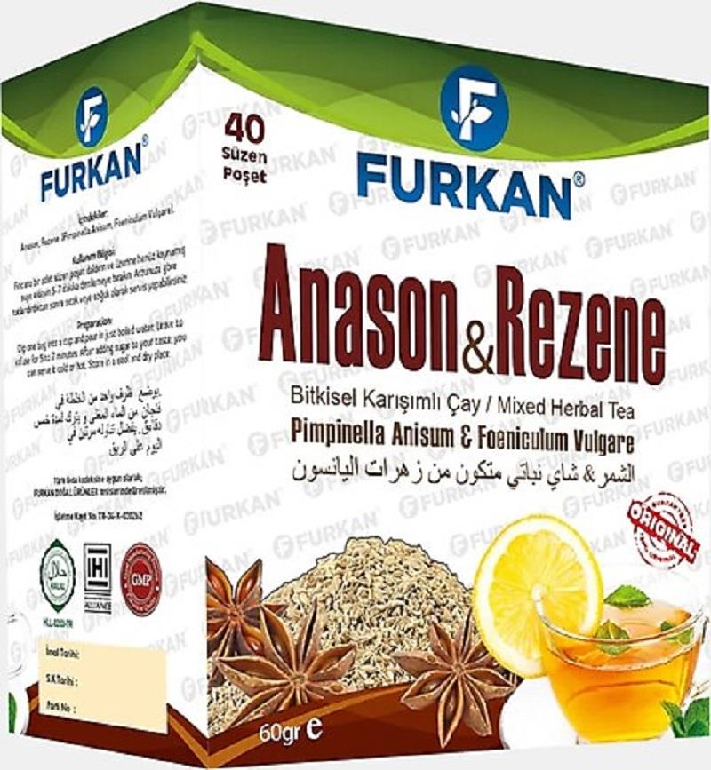 Furkan Furkan Anason Rezene Bitki Çayı 40'lı