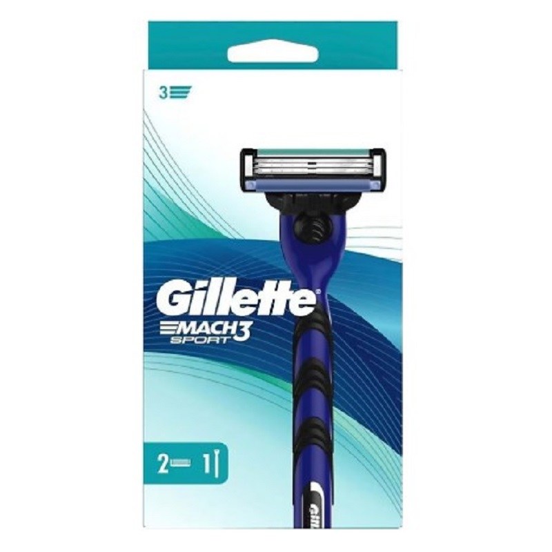 Gillette Gillette Mach3 Sport Tıraş Bıçağı + 2 Yedek Başlık