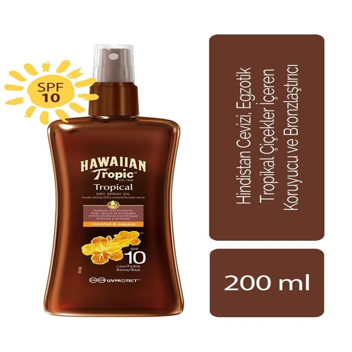 Hawaiian Tropic Hawaiian Tropic Protective Dry Spray Oil Coconut & Papaya SPF10 200 ml