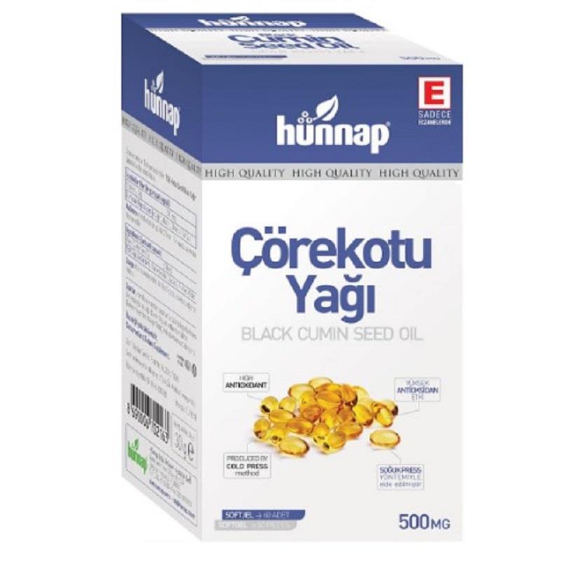 Hünnap Hünnap Çörek Otu Yağı 500 mg 60 Kapsül