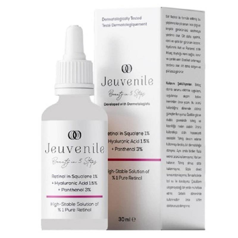Jeuvenile Jeuvenile Retinol In Squalene %1 + Hyaluronic Acid %1.5 + Panthenol %3 Cilt Serumu 30 ml