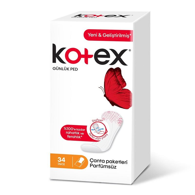 Kotex Kotex İnce Günlük Ped Parfümsüz 34'lü