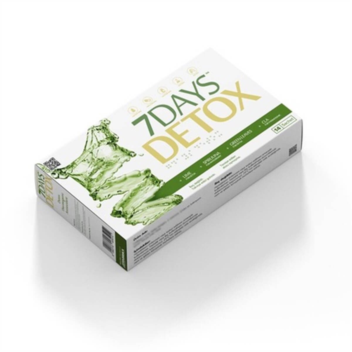 Kuazar 7 Days Detox Spirulina CLA Yeşil Çay ve Lime 14 Saşe