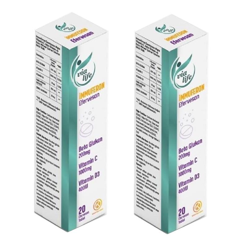 Kuazar İlaç İmmuferon Sambucus Nigra 20 Efervesan Tablet - 2'li