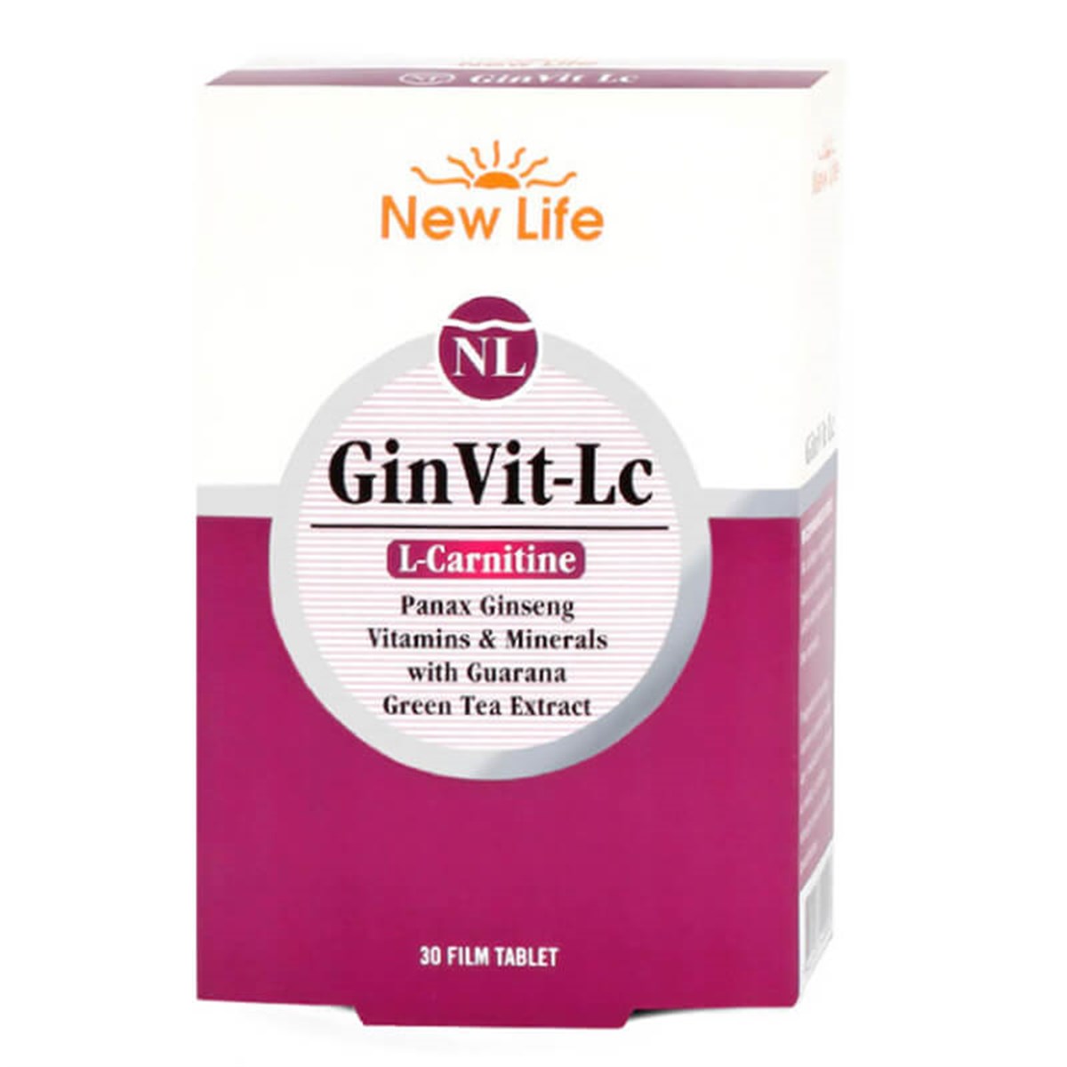 Kuazar New Life GinVit-Lc L- Carnitine 30 Film Tablet
