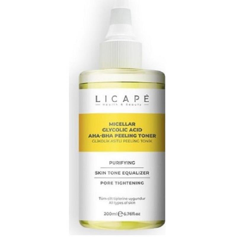 Licape Licape Micellar Glikolik Asitli AHA BHA Peeling Tonik 200 ml