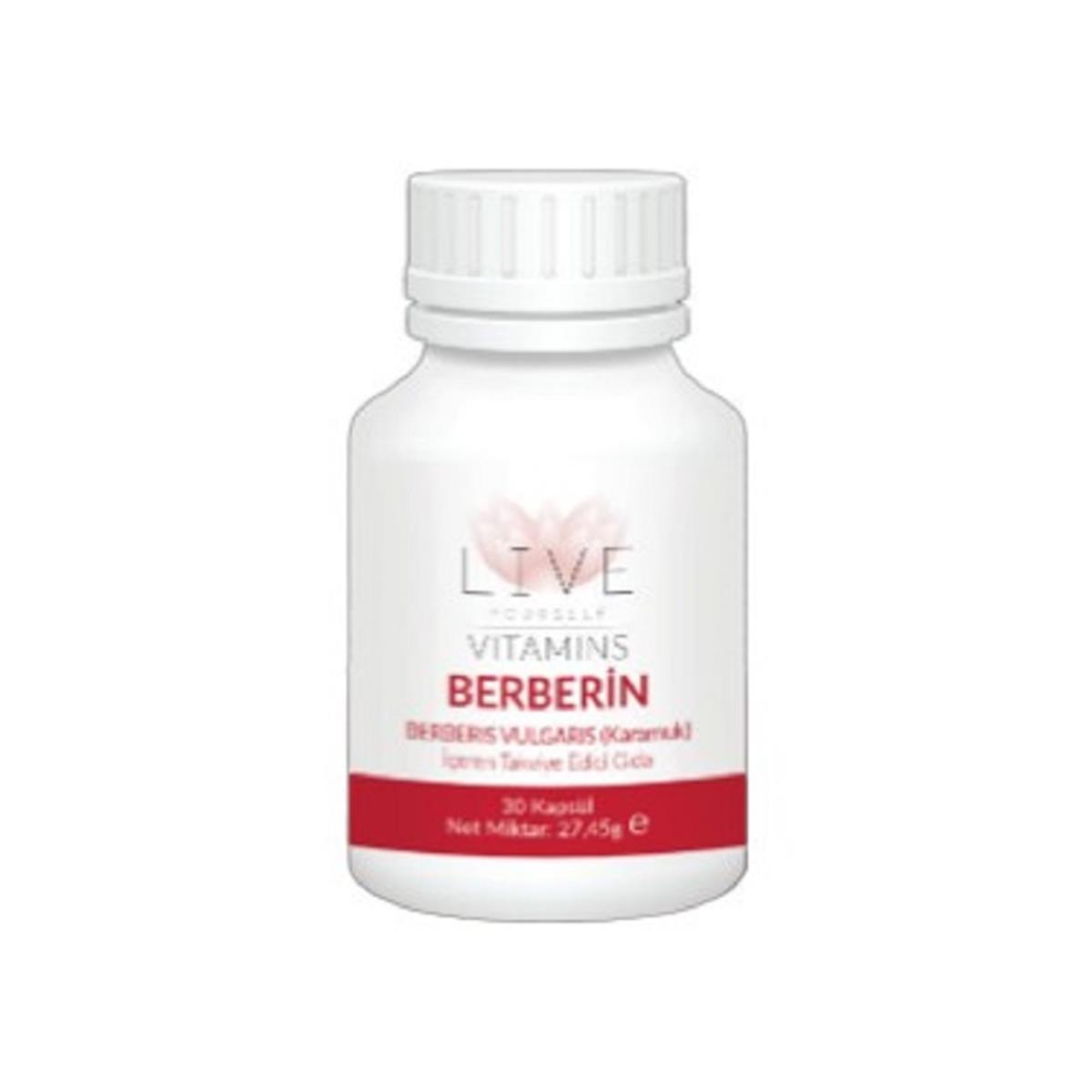 LİVE YOURSELF Live Yourself Vitamin Berberin 30 Kapsül