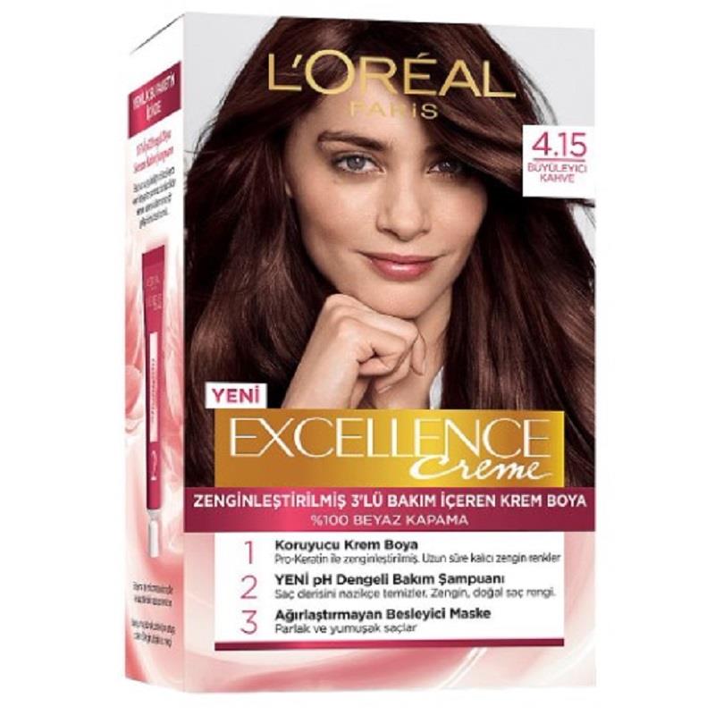 L'Oreal Paris L'Oreal Paris Excellence Creme Saç Boyası - 4.15 Büyüleyici Kahve