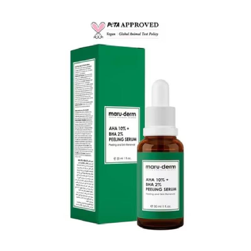Maruderm Maruderm AHA %10 + BHA %2 Leke Karşıtı & Cilt Tonu Eşitleyici Peeling Maske Cilt Bakım Serumu 30 ml