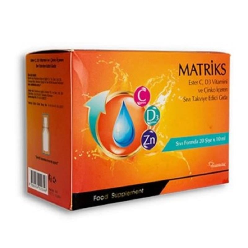 matriks ilaç Matriks İlaç Ester C + D3 + Zinco 10 ml x 20 Flakon
