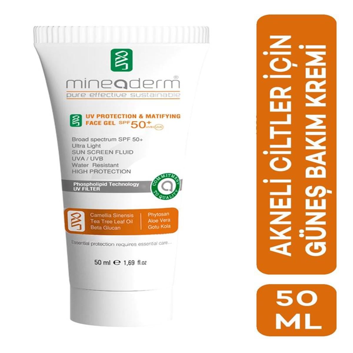 MineaDerm Mineaderm Uv Protection & Matifying Face Gel SPF50+ 50 ml