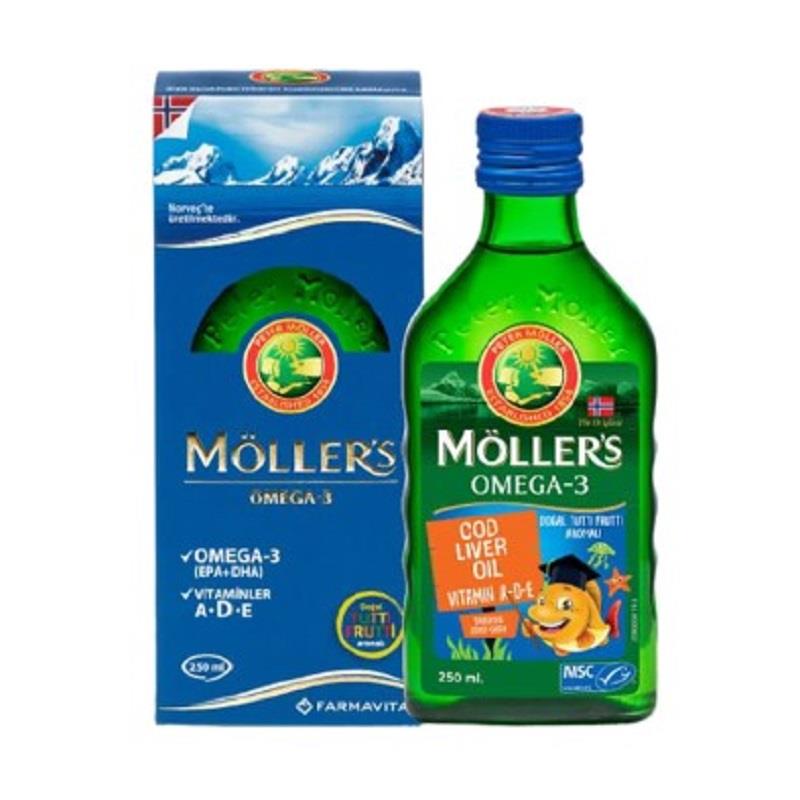 Möller's Möller's Omega-3 Balık Yağı Şurubu Tutti Frutti 250 ml