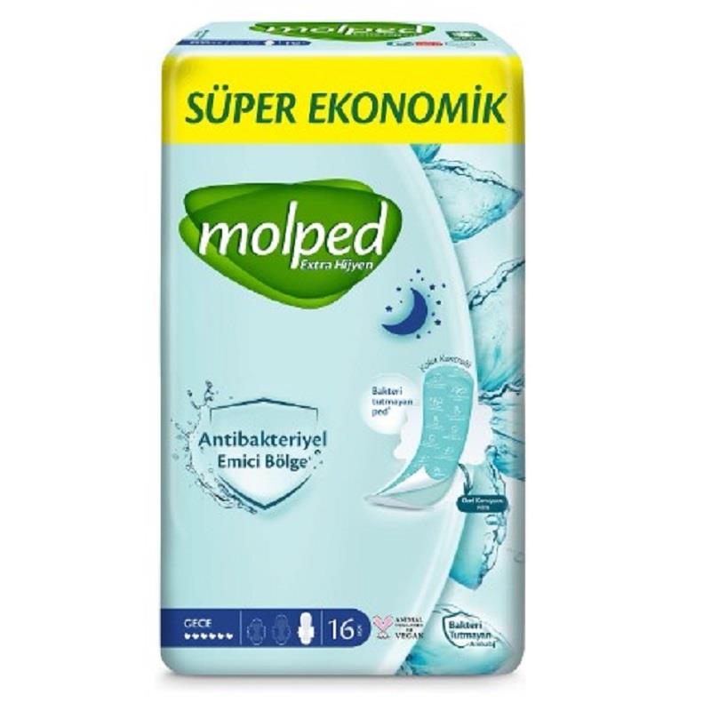 Molped Molped Süper Ekonomik Gece Hijyenik Ped 16'lı