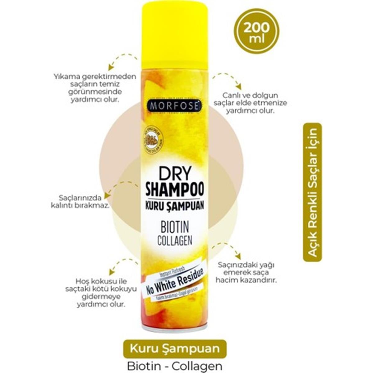 Morfose Morfose Kuru Şampuan Açık Renkli Saçlar 200 ml