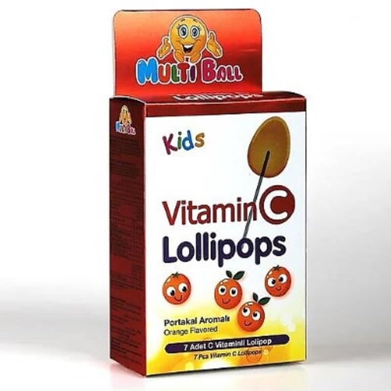 Multiball Multiball Kids Vitamin C Lollipops 7'li