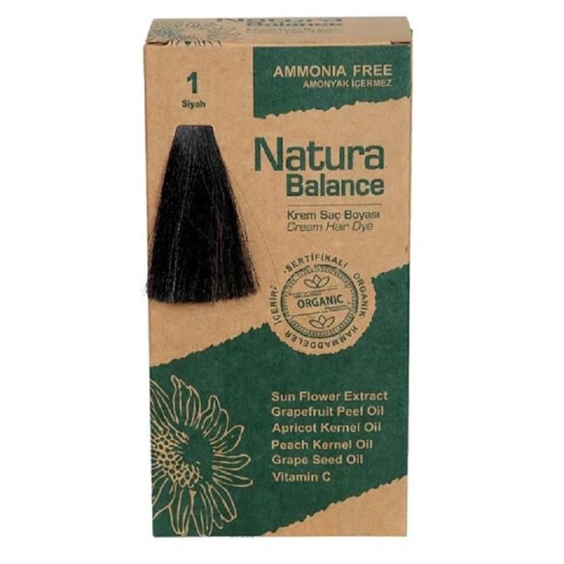 Natura Balance Natura Balance Organik Krem Saç Boyası 60 ml - 1 Siyah