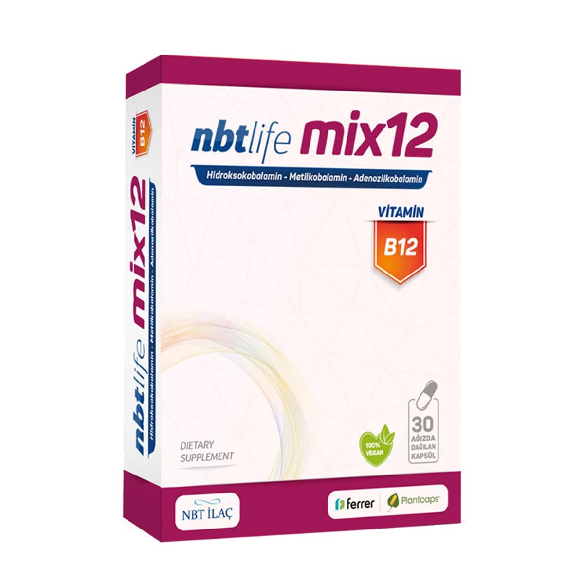 NBT LİFE NBT Life Mix Vitamin B12 30 Kapsül