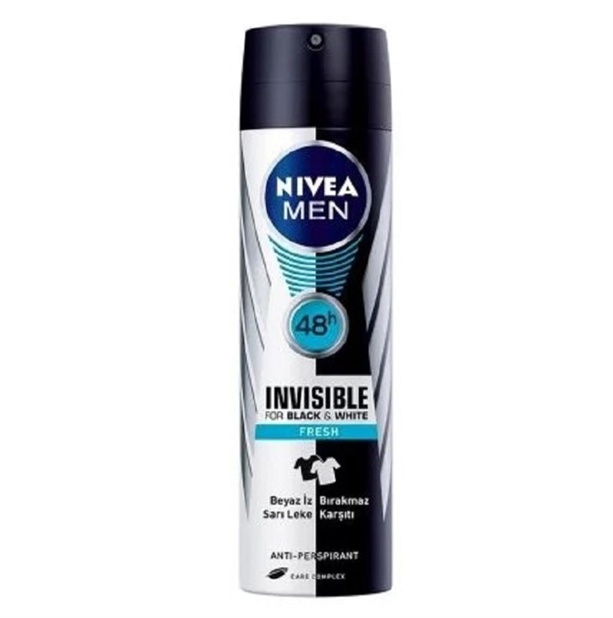 NİVE Nive Sprey Deodorant Invisible for Black & White Fresh Erkek 150 ml