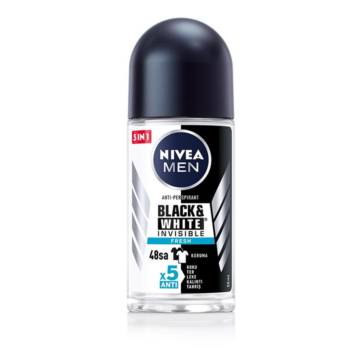 NİVEA Nivea Black & White Invisible Roll-On For Men Fresh 50 ml