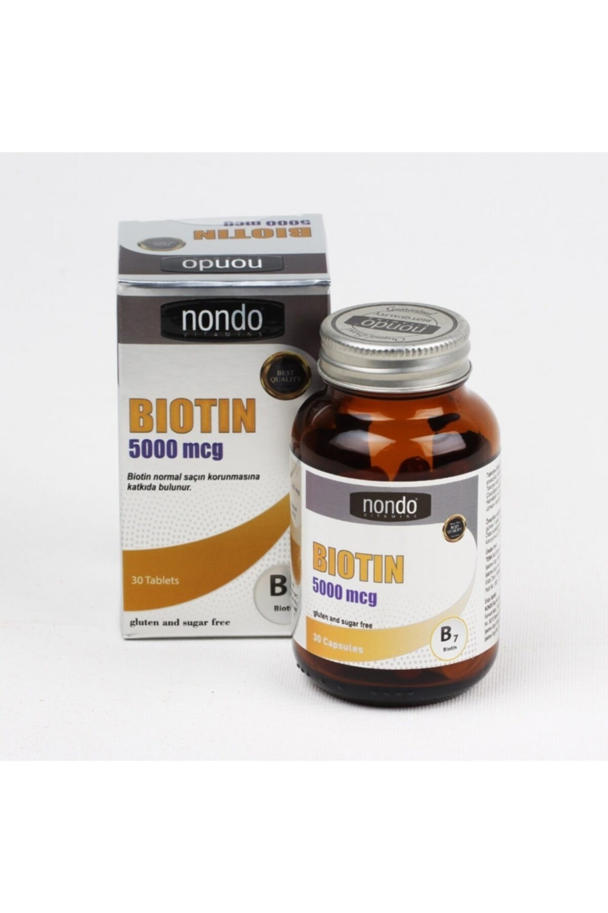 Nondo Nondo Biotin 5000 mg 30 Kapsül