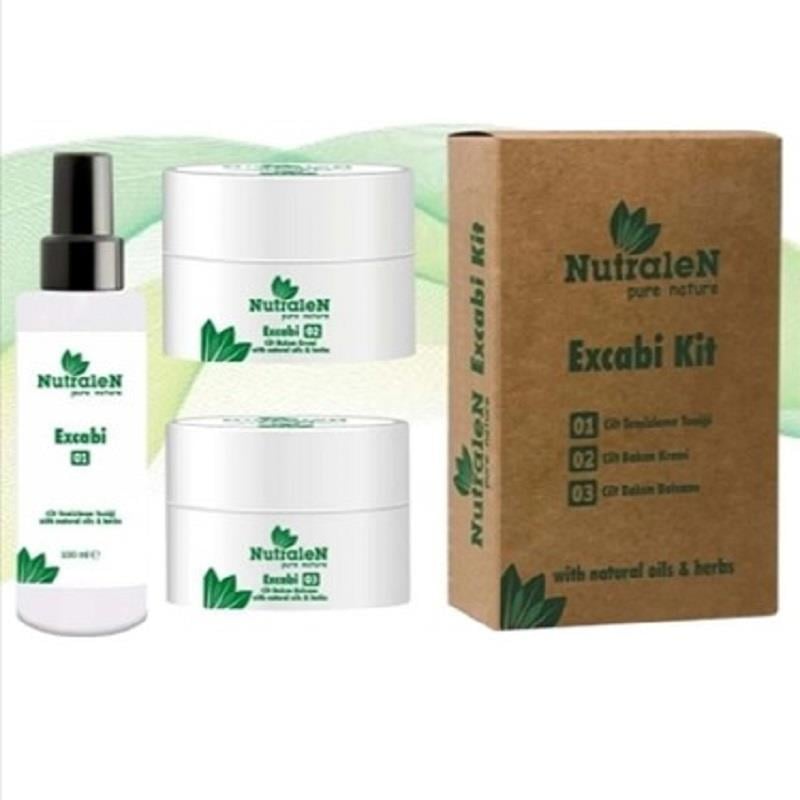 NUTRALEN Nutralen Excabi Uyuz Kiti - Tonik 100 ml + Krem 100 ml + Balsam 100 ml