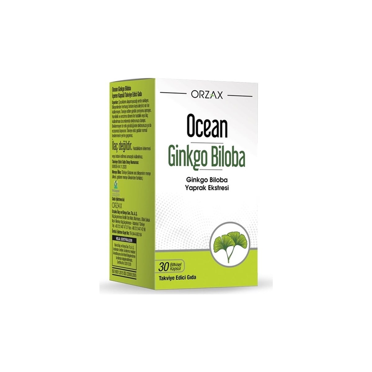 OCEAN Ocean Ginkgo Biloba 30 Kapsül