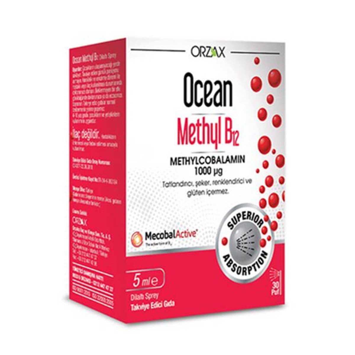 Ocean Ocean Methyl B12 Sprey 1000 mcg 5 ml