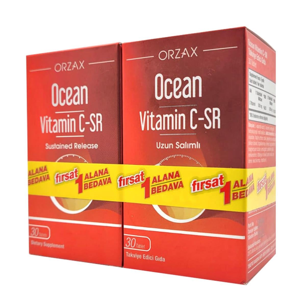 OCEAN Ocean Vitamin C-SR 30 Tablet - 1 Alana 1 Bedava