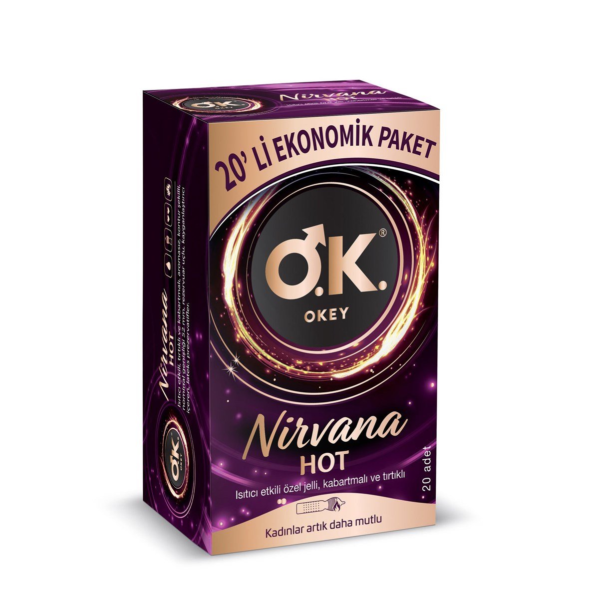 Okey Okey Nirvana Hot Prezervatif 20'li