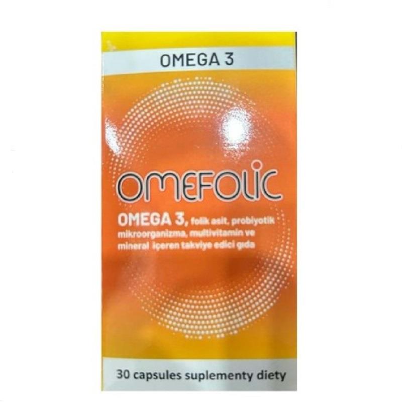 Omefolic Omefolic Omega 3 & Folik Asit & Probiyotik & Multivitamin ve Mineral 30 Kapsül