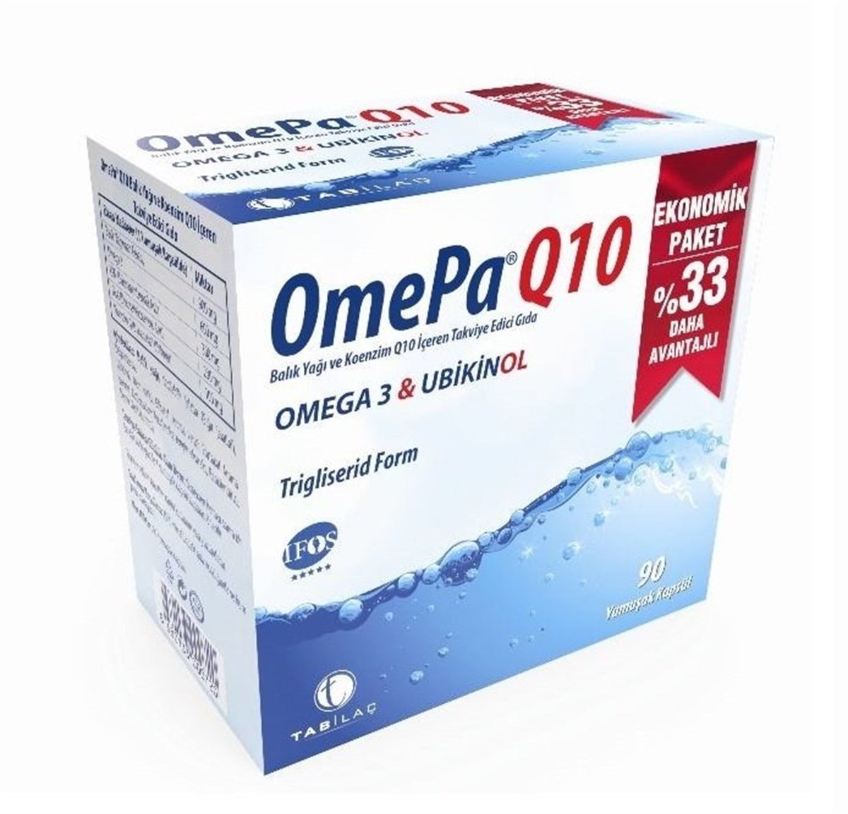 Omepa Q10 Omega3 Ubiquinol 90 Kapsül