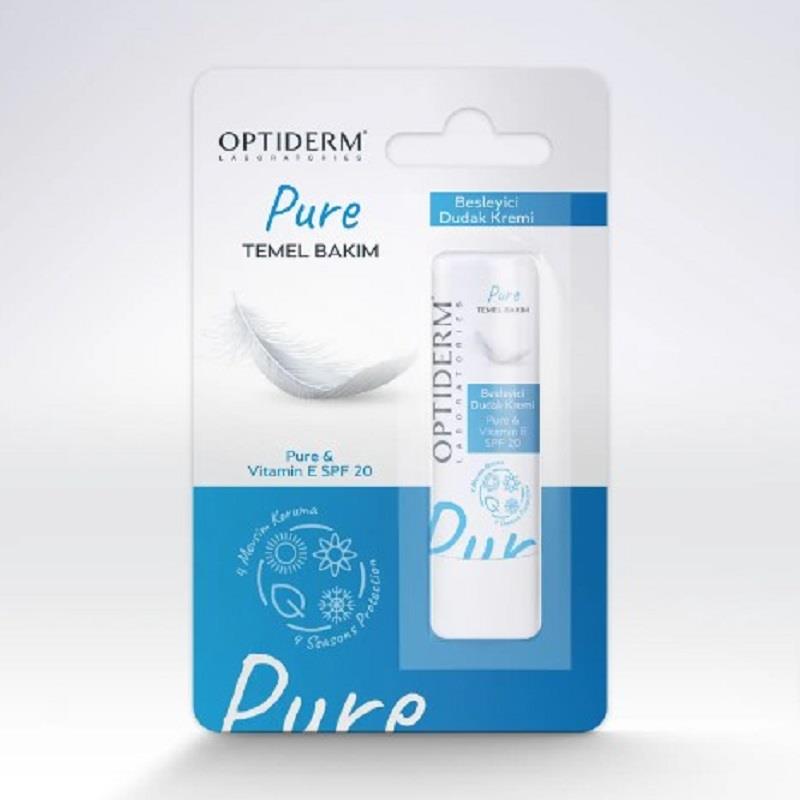 Optiderm Optiderm Lip Stick E Vitaminli SPF20+ Natural