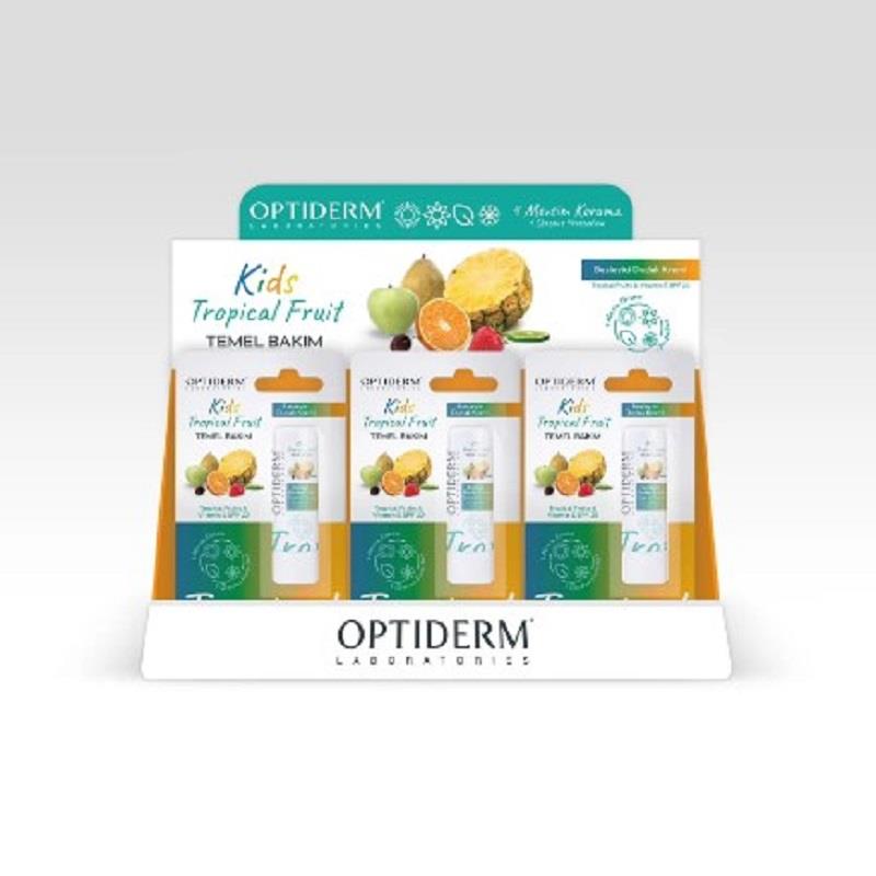 Optiderm Optiderm Lip Stick Kids SPF20+ - 12'li Stand